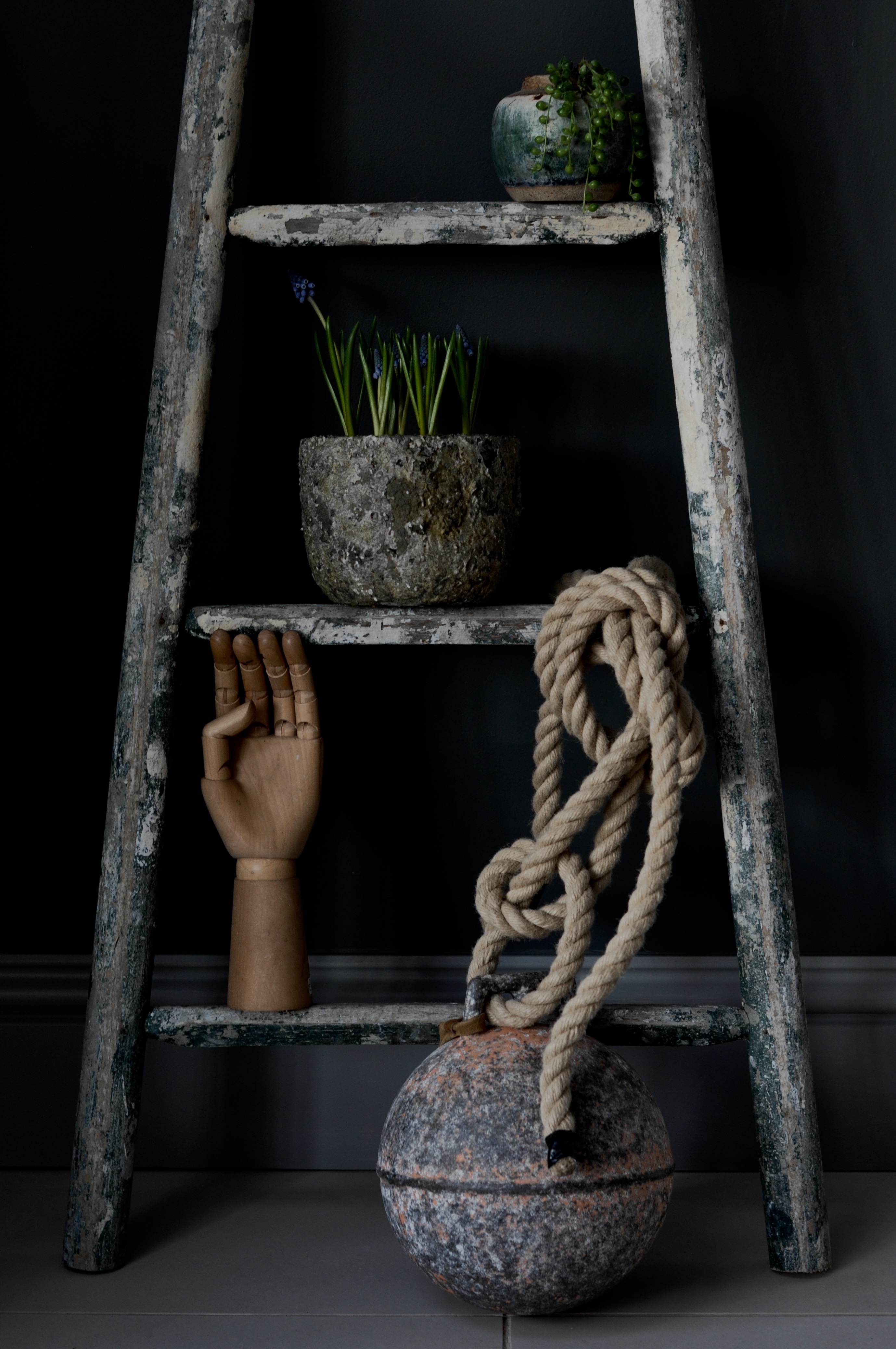  Homebarn Vintage Ladders and decorative antiques