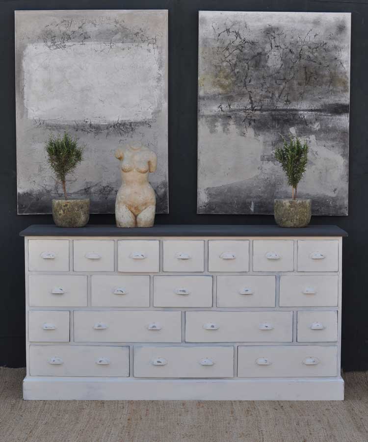 Multiple Drawer Storage Unit Hand Painted