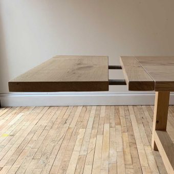 Modern Rustic Oak Dining Table Extension leaf