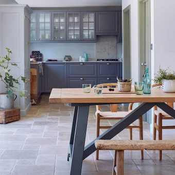 Solid Rustic Oak Farmhouse Kitchen Dining Table