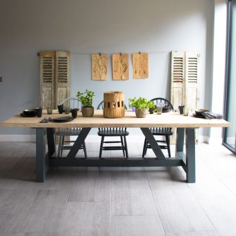 Reclaimed Rustic Elm Dining Table
