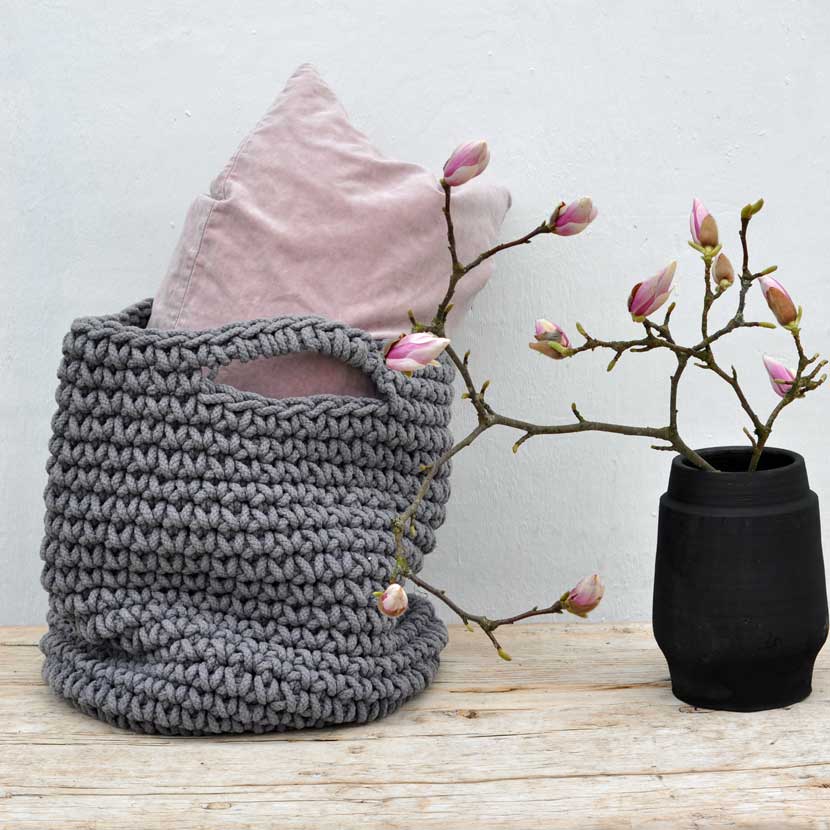 woven rope storage basket