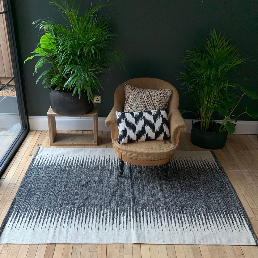 Black and White Ikat Design
