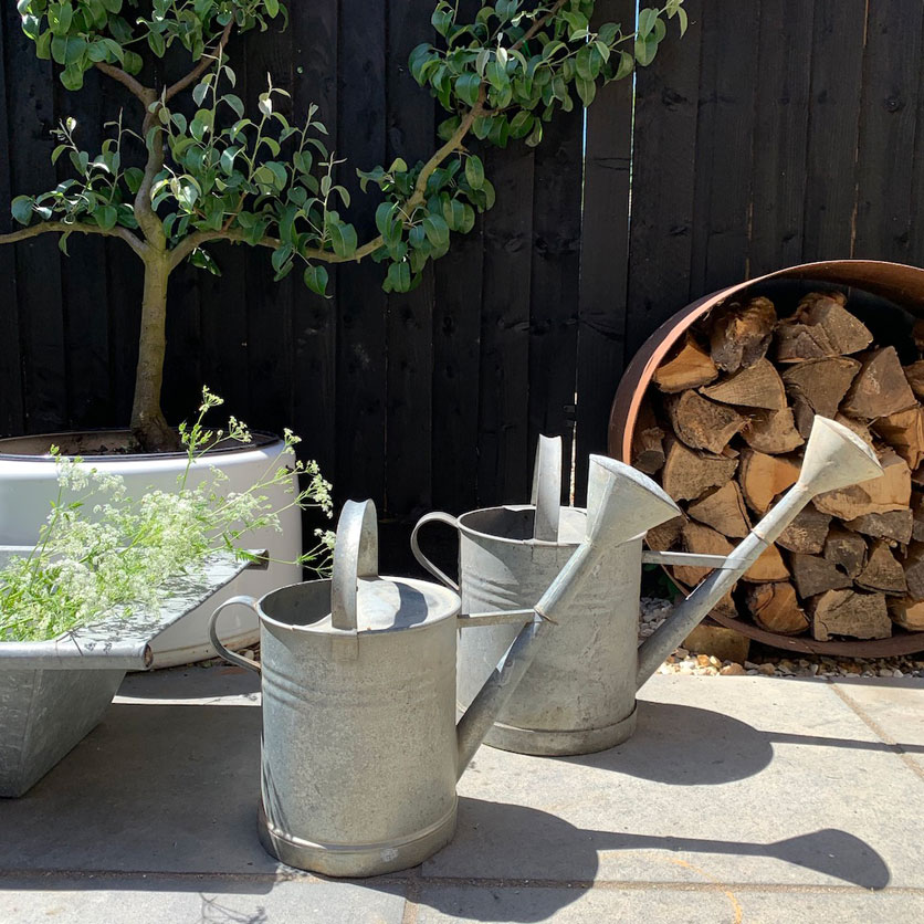 Vintage Galvanised Metal Watering Can