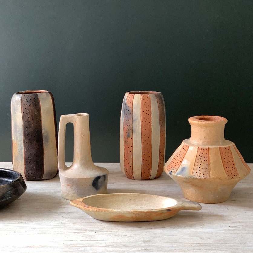 Artisan African clay pottery collection | terracotta