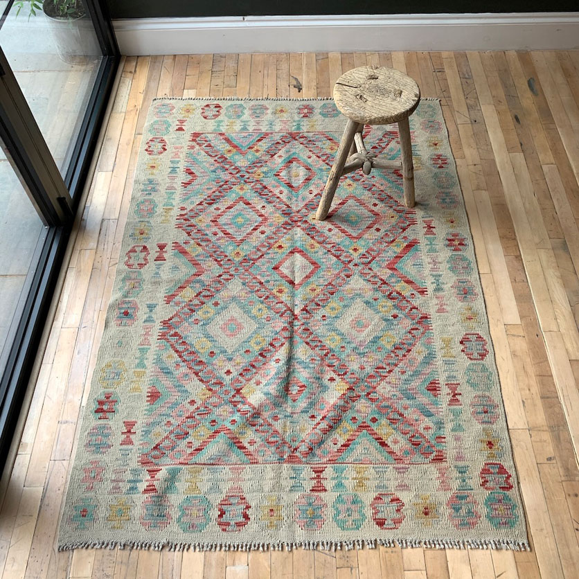 Handwoven Kilim rug | 179 cm X 127 cm - Anna
