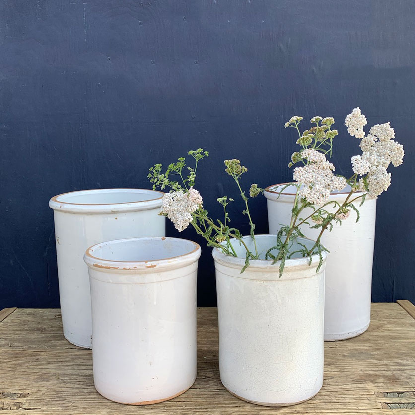 Antique Italian preserve pots
