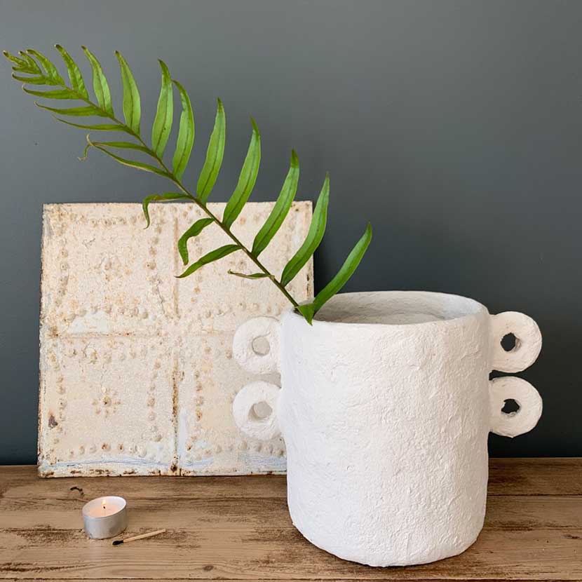 paper mache sculptural pot | Marie