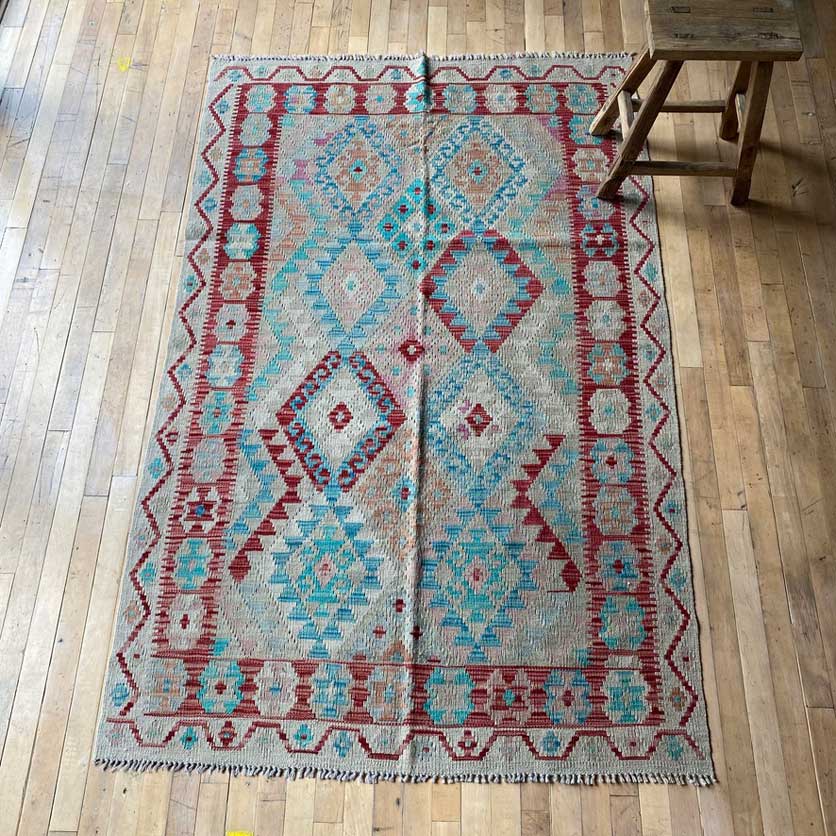 Small Handwoven Kilim rug | Dora 195cm x 125cm
