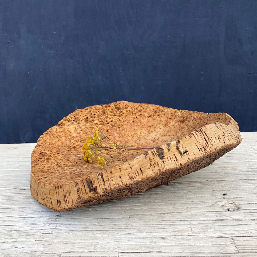 Vintage rustic cork bowl