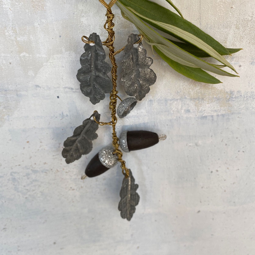Walther & Co Oak and Acorn Decoration