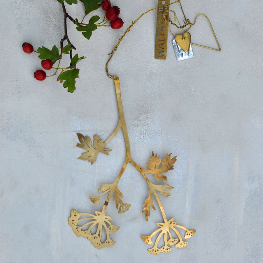 Pressed Brass Cow Parsley | Hand Crafted