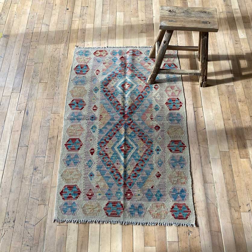 Small Handwoven Kilim rug | Sibelli - 125cm x 80 cm