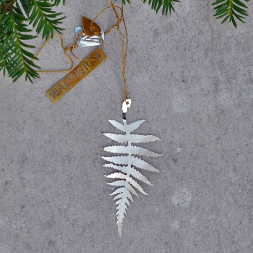 Small Silver Fern Walther & Co Decoration