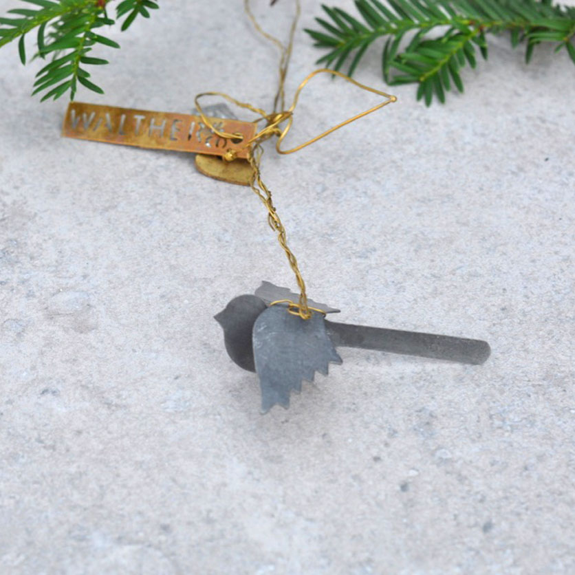 Zinc bird Christmas decoration
