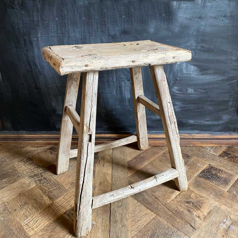 Antique Side Table | Large Stool