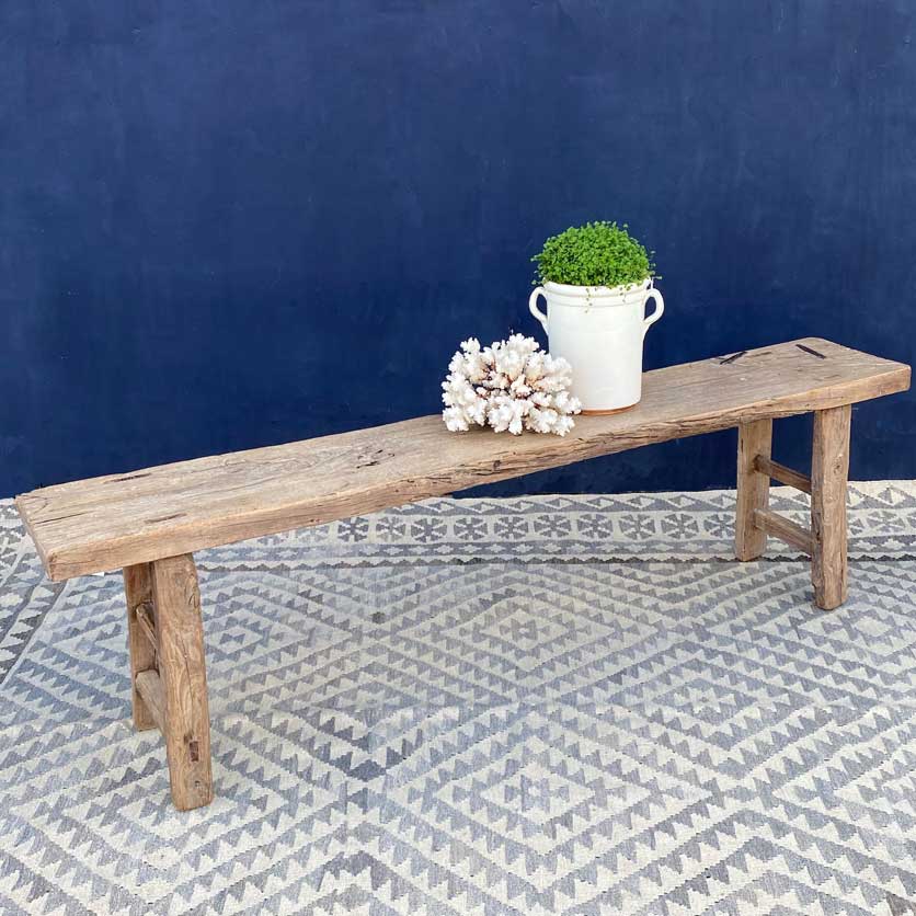 Reclaimed rustic wood bench | Yiannis