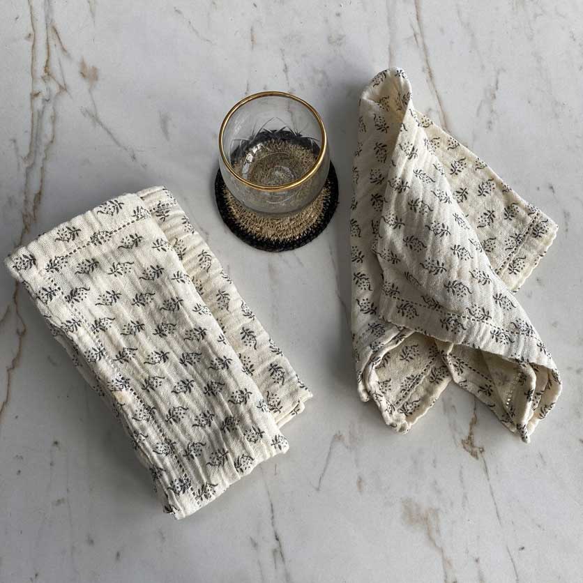 Cotton Napkin Set | Flora
