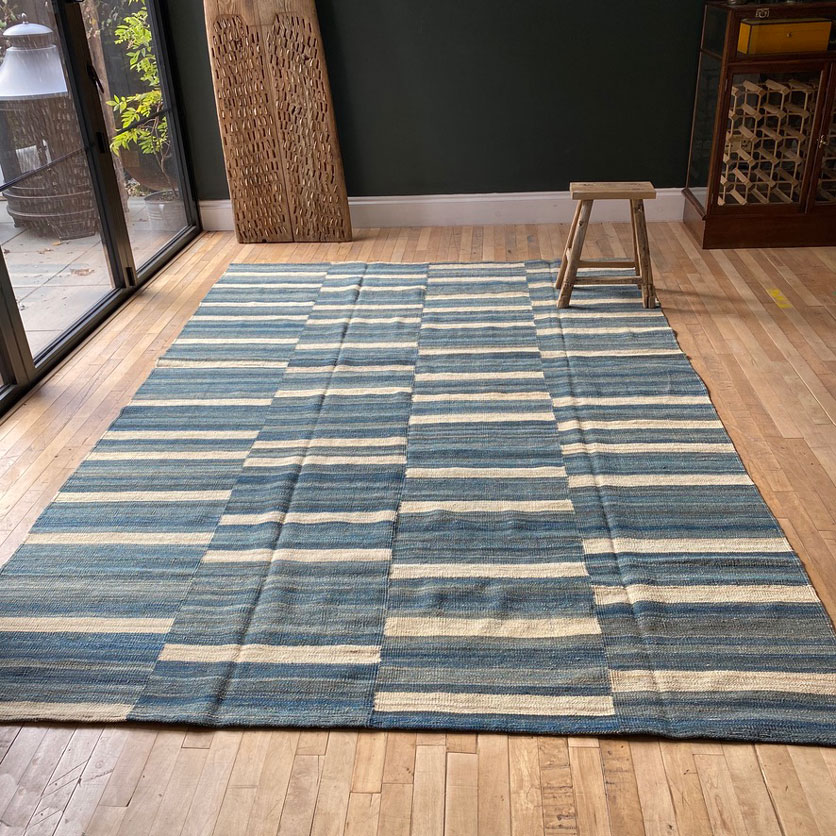 Handwoven Kilim rug | Indigo 287 x 201cm