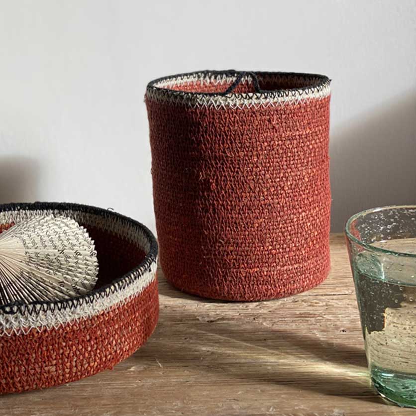 Small Stripe basket | Pink