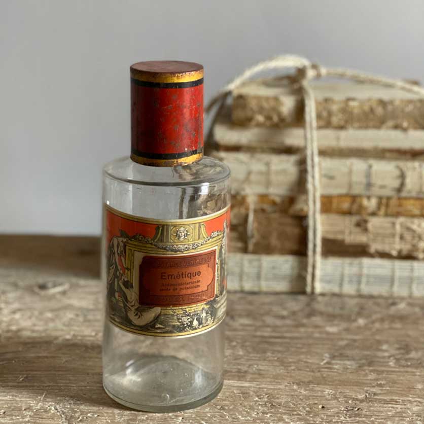 Napoleon III Antique Apothecary Jars - Emetique