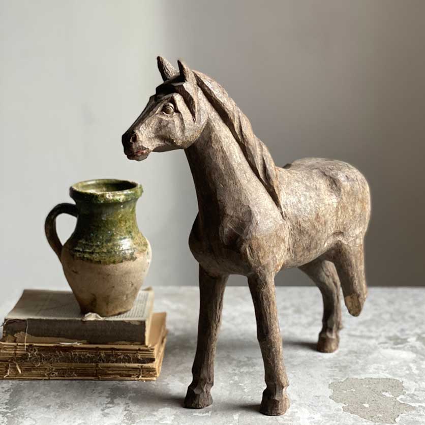 ANTIQUE TIMBER MODEL HORSE | GEORGE
