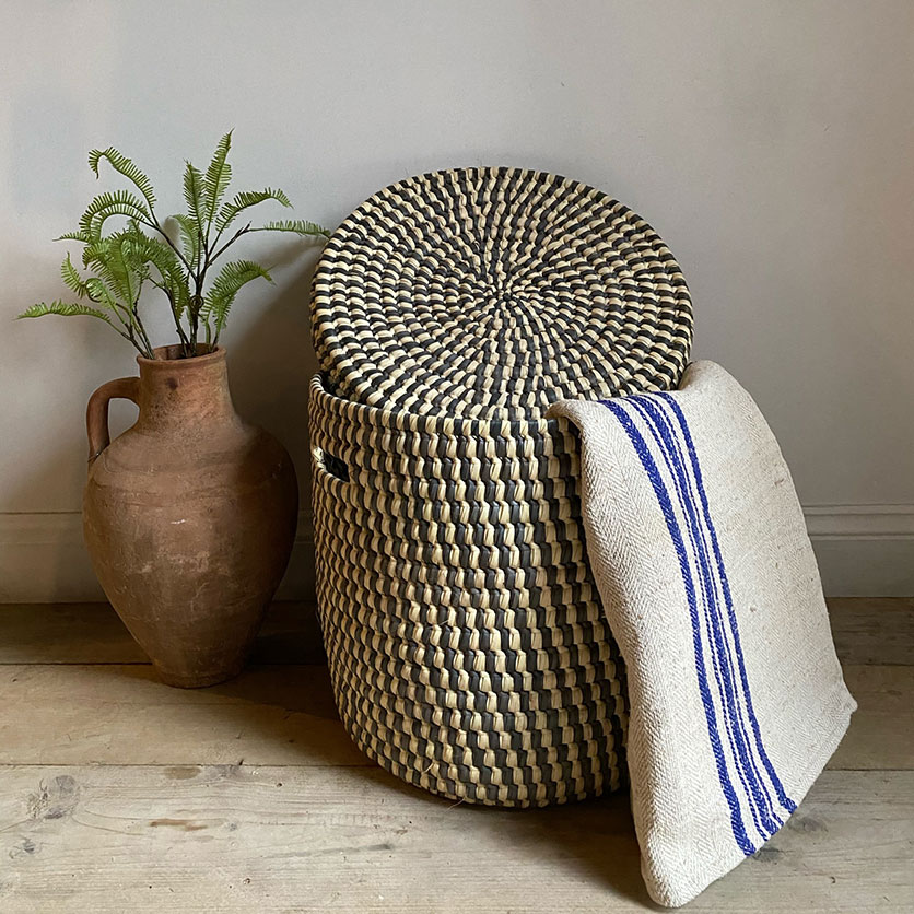 Hand woven laundry basket | Palm