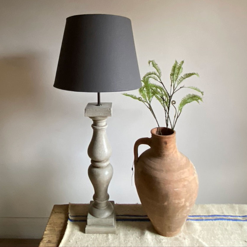 French Baluster Lamp | Taupe