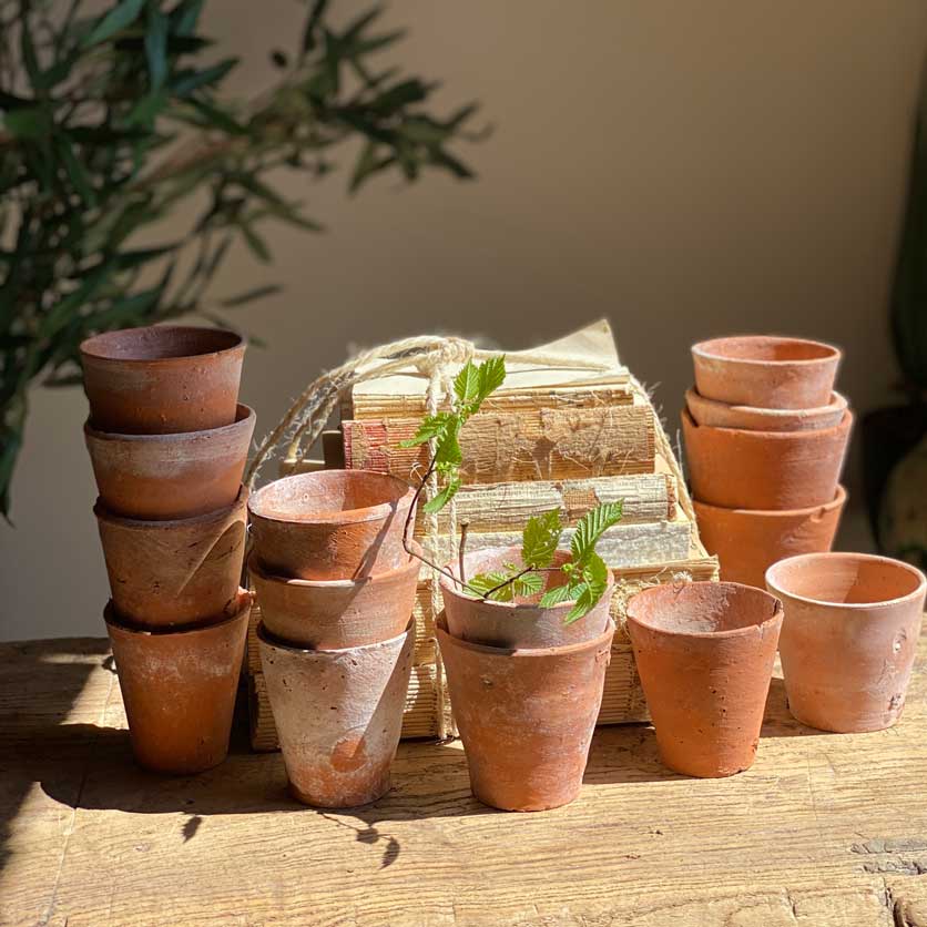 Terracotta Hand Thrown Vintage Pots | Small