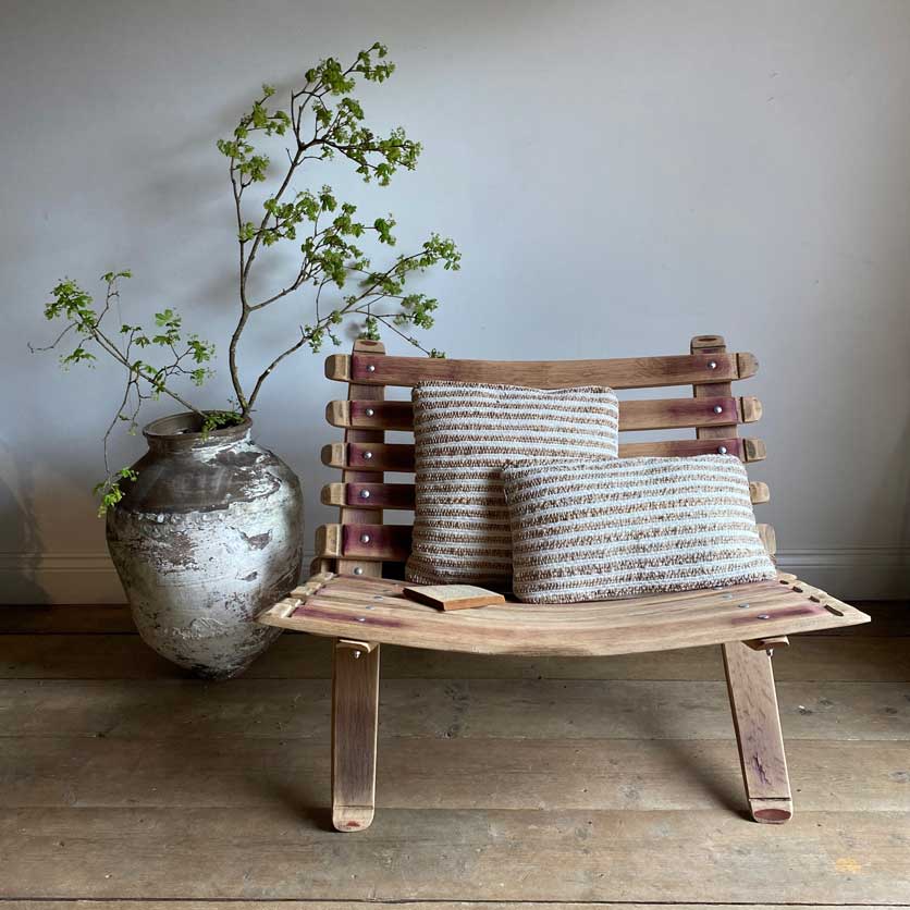Love Seat | Recycled Wine Barrel Staves