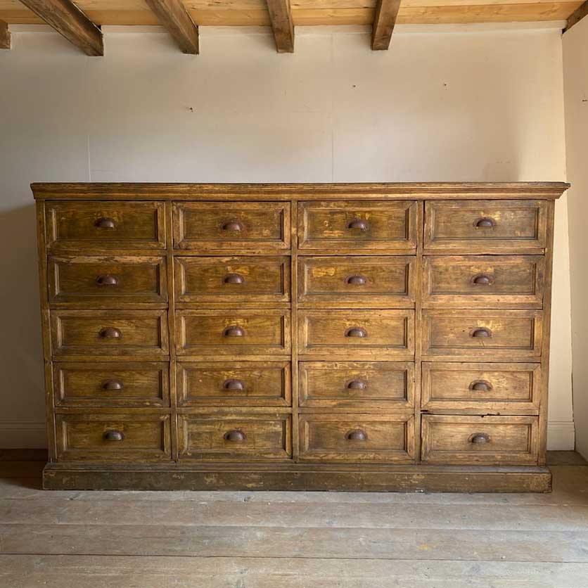 Huge Antique Bank of Drawers | Herbert