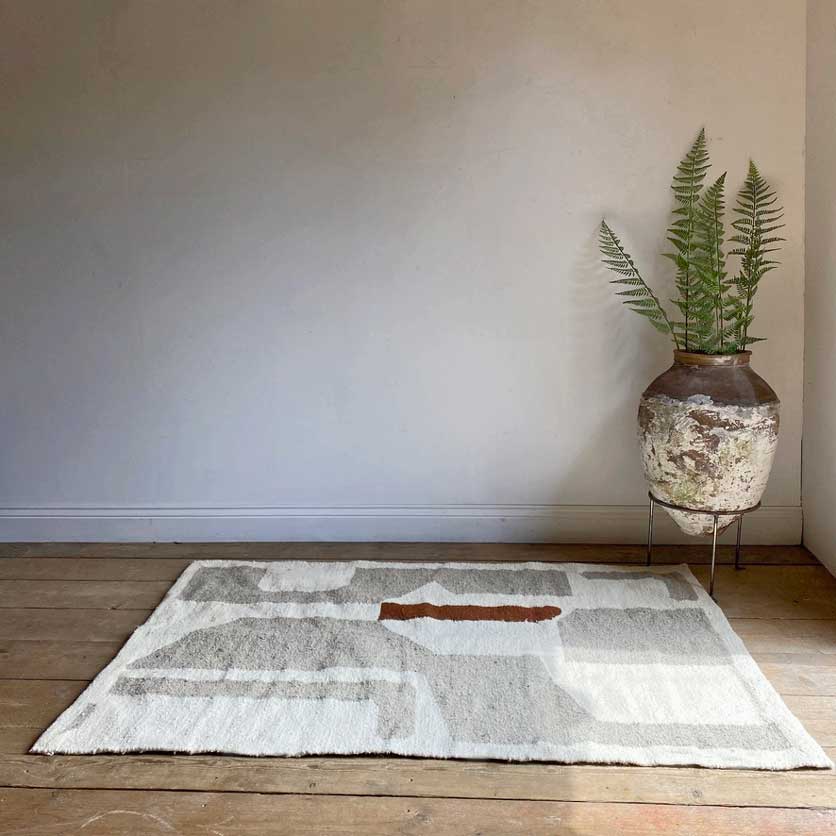 Handwoven Modern Kilim Wool Rug