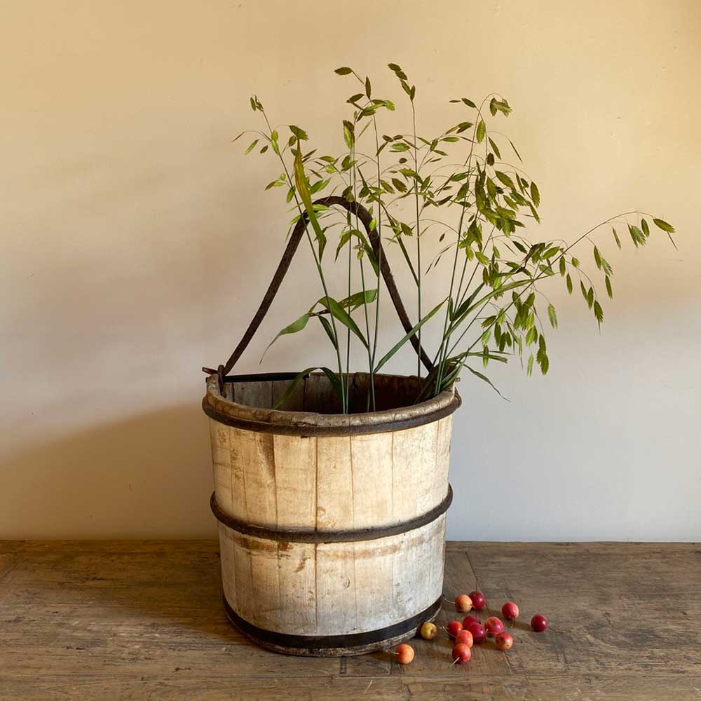 Rustic Antique Wooden Water Bucket