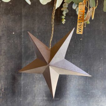 Zinc Star Christmas Tree Decoration