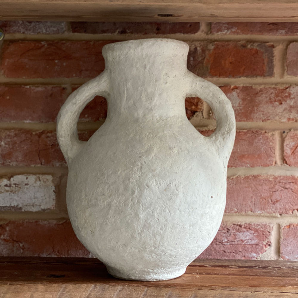 Rustic paper mache vase | Aaron