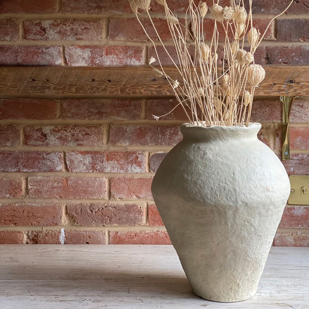 Rustic paper mache pot | Bethan