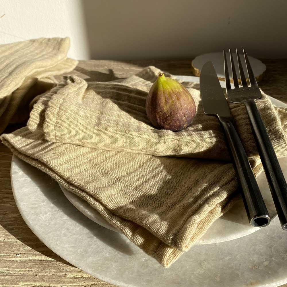 Cotton Napkins Set Of Four | Beige