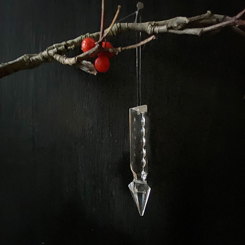 Glass Prism Clear Tree Decoration 10cm