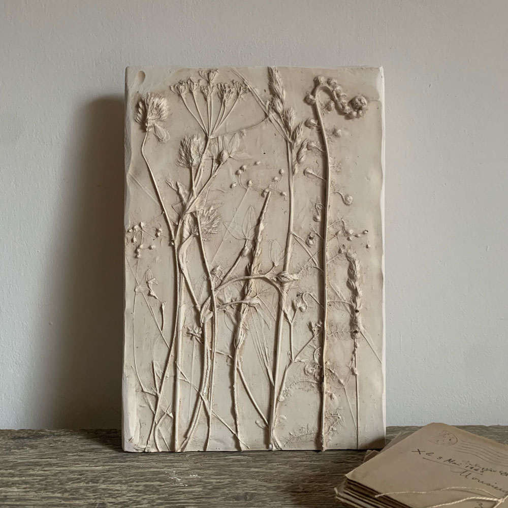 Handmade pressed flower plaster mold | Fran
