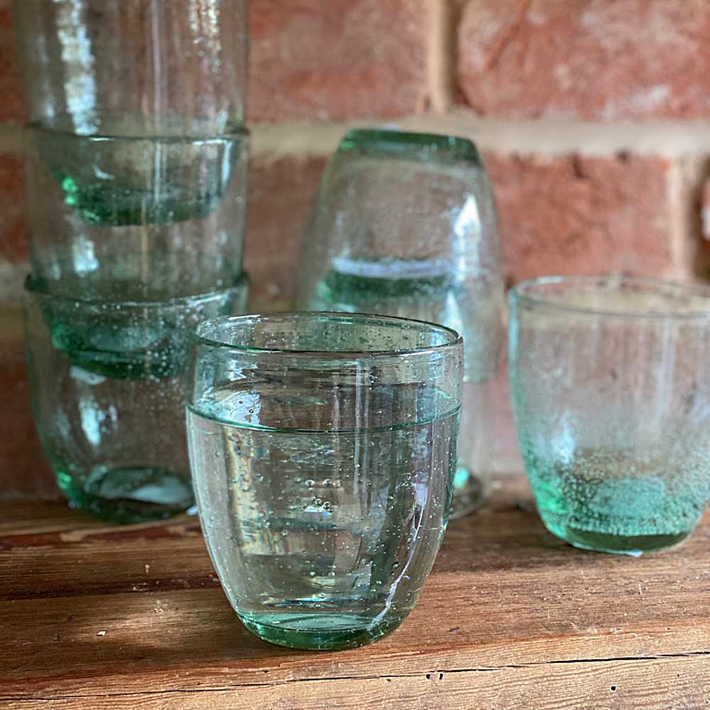 Victor Bubble Glass Tumbler Green