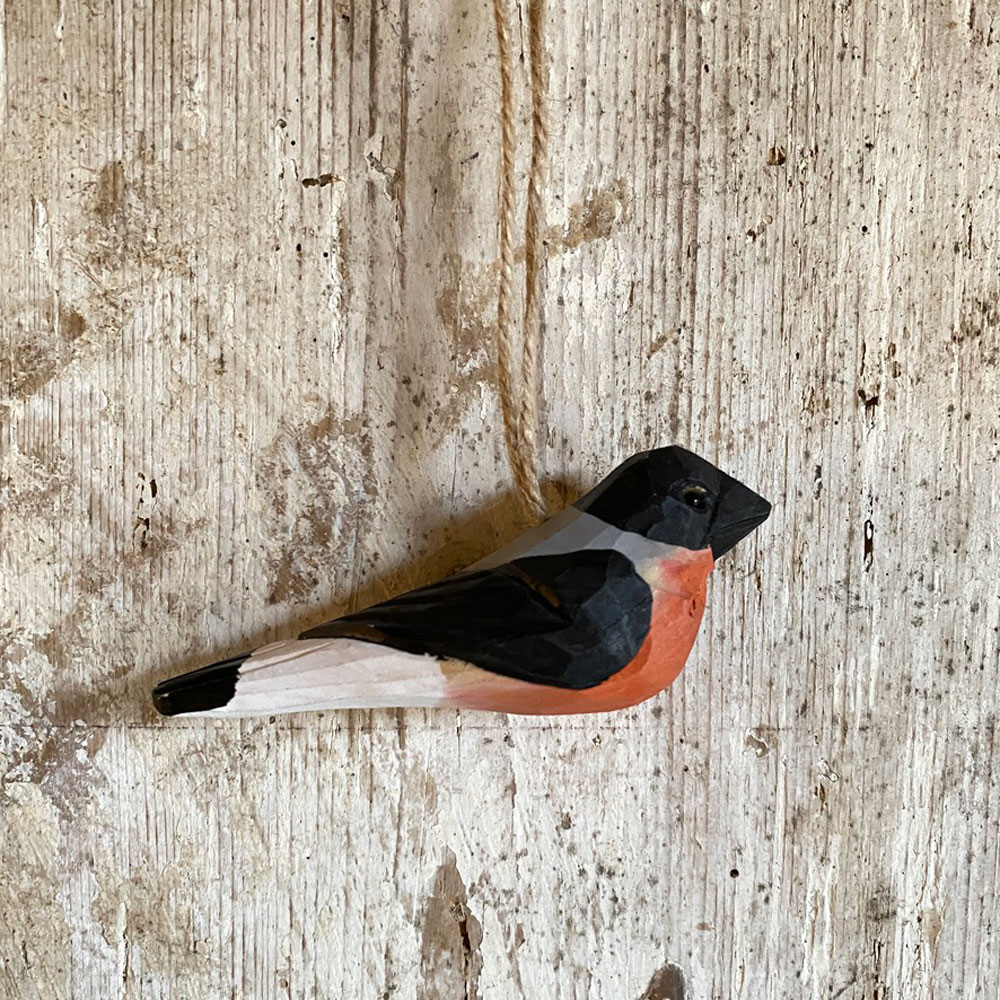 Wooden Bullfinch 9cm