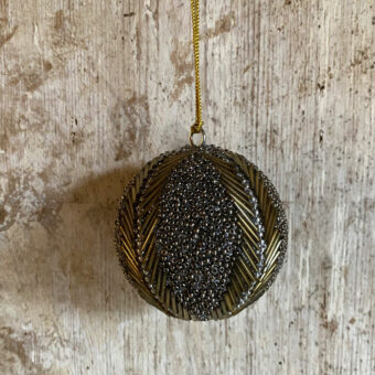 Beaded Bauble Four Lines 7cm