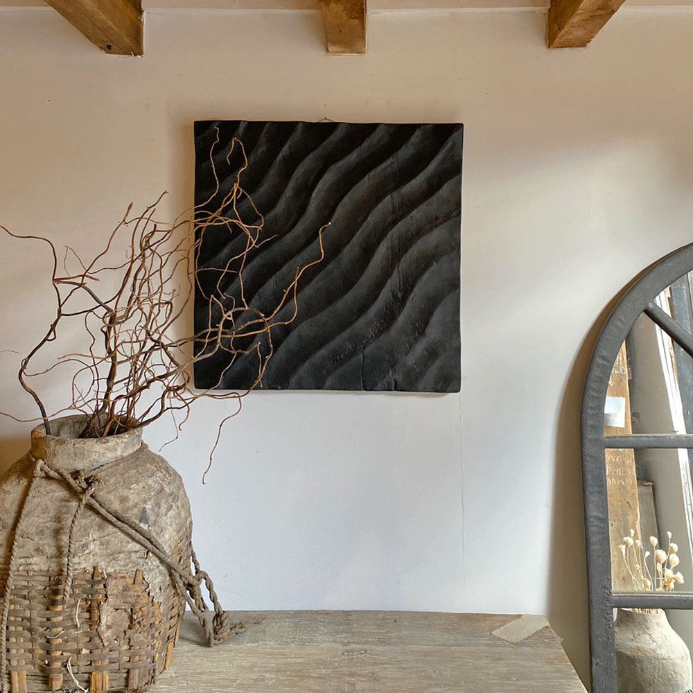 Square Wooden Curved Wall Art | Wave