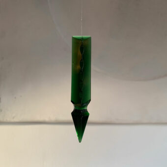 Glass Prism Dark Green 10cm