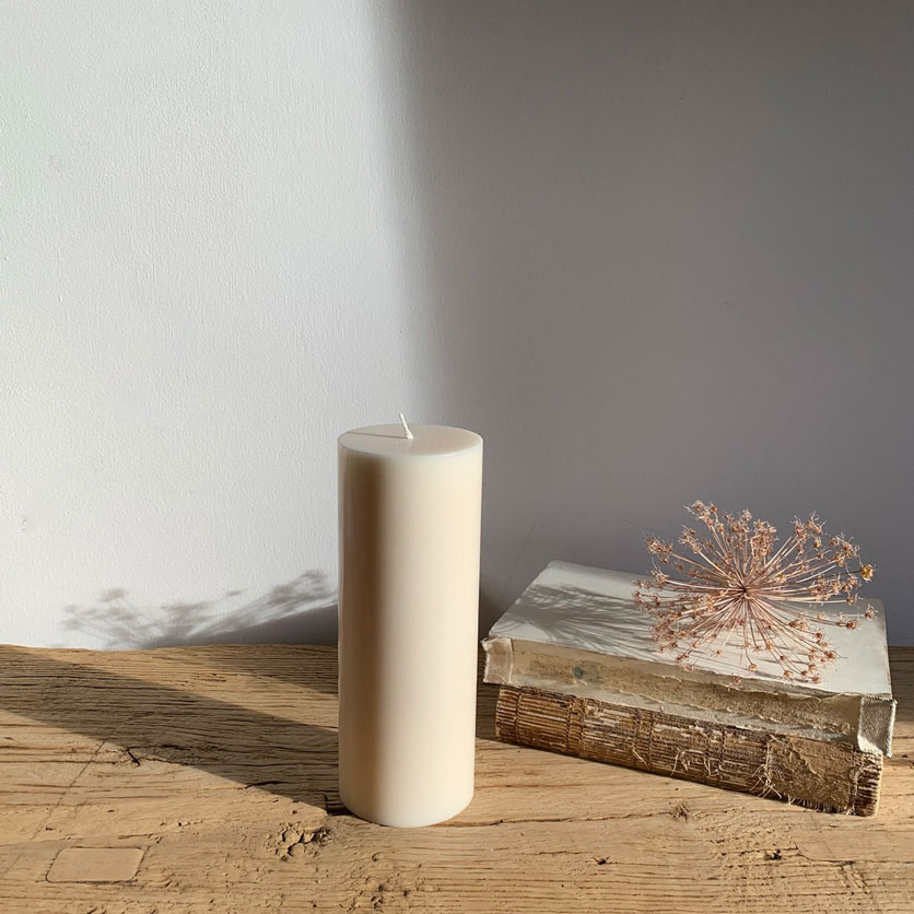 Pillar Candle 20cm x 7.5cm | White