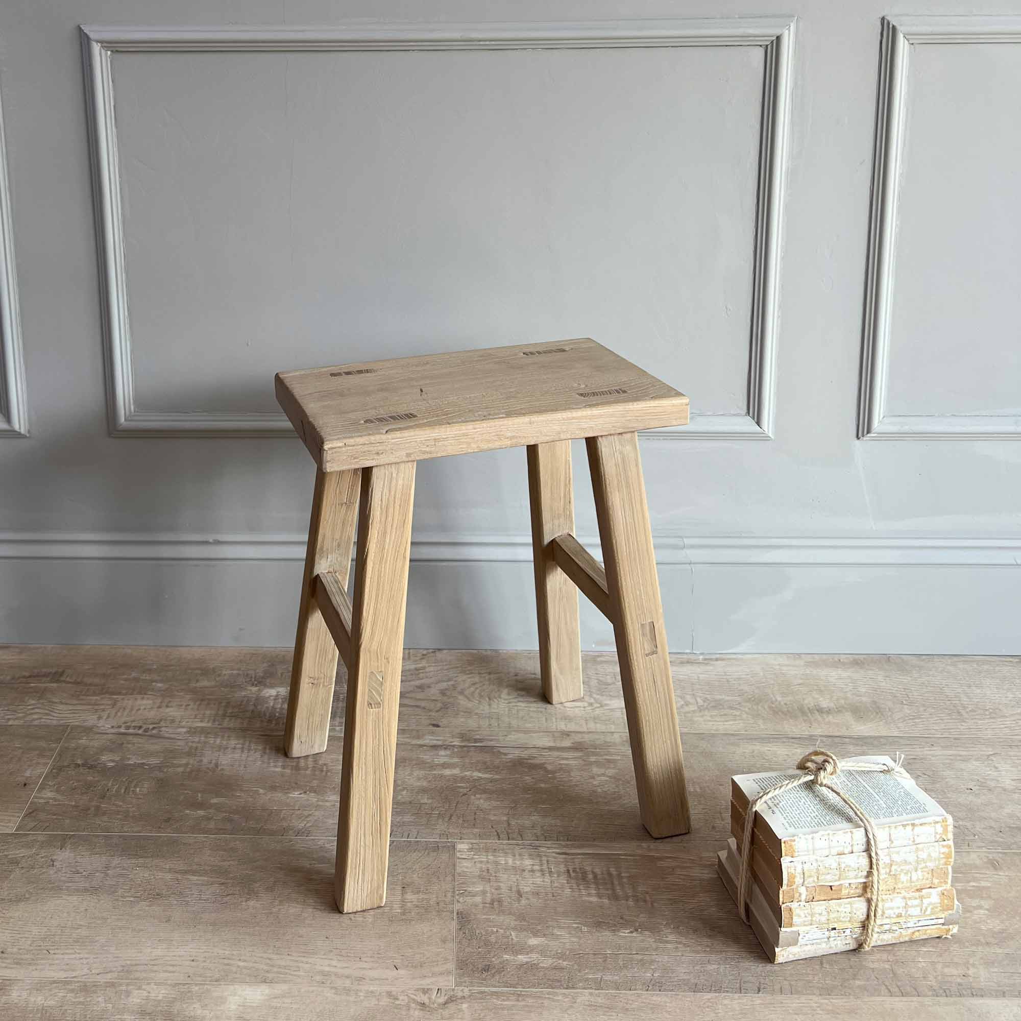 Reclaimed Elm Wood Stool | Dorset