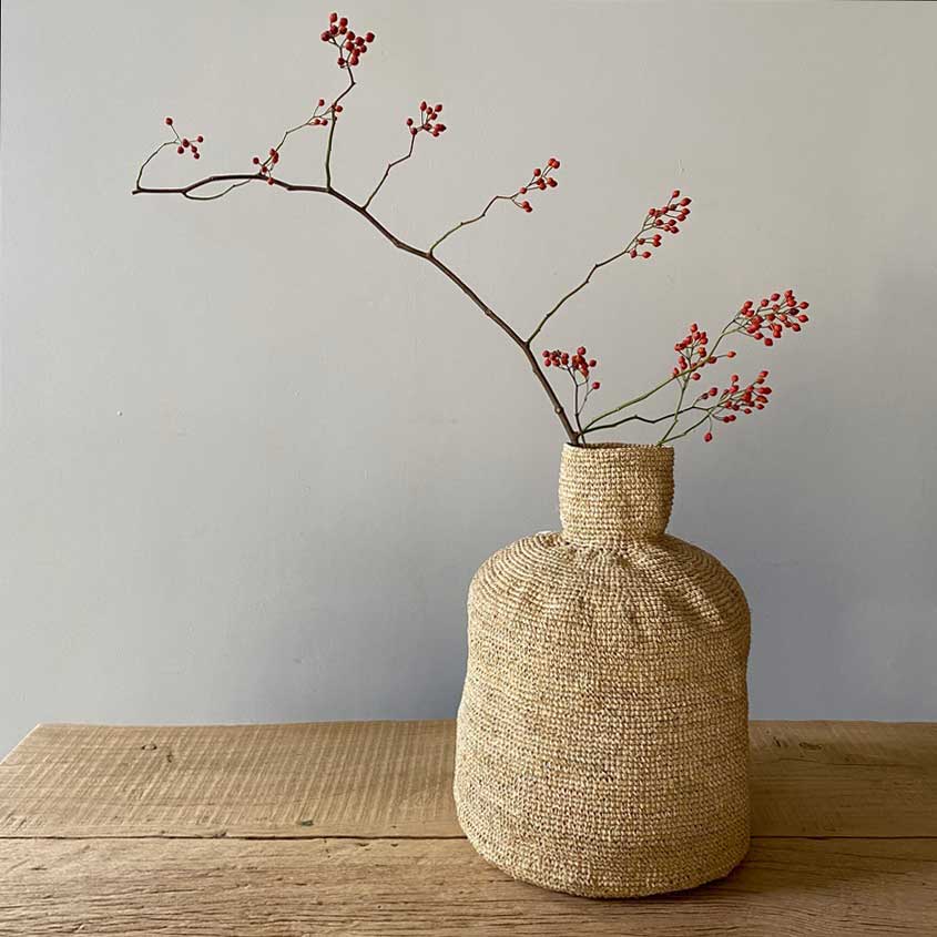 Woven Seagrass Vase | Natural