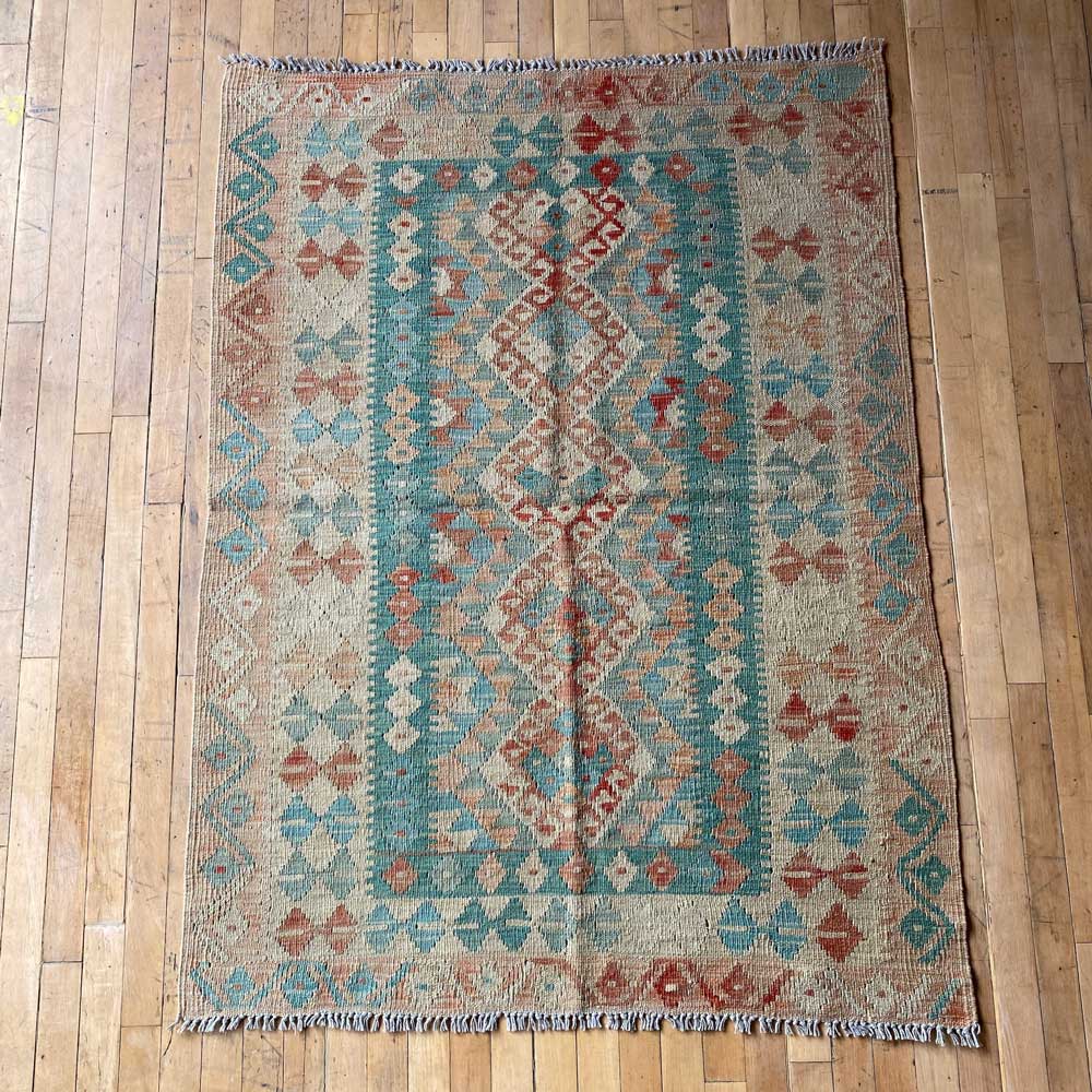 HANDWOVEN KILIM RUG MEDIUM 147X109 CM | No: 0019