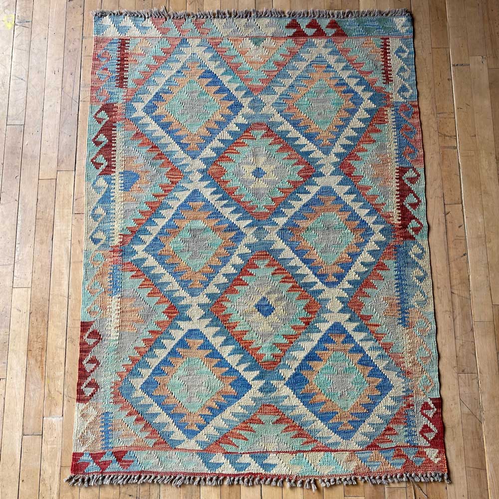 HANDWOVEN KILIM RUG MEDIUM 145X106 CM | No: 0020