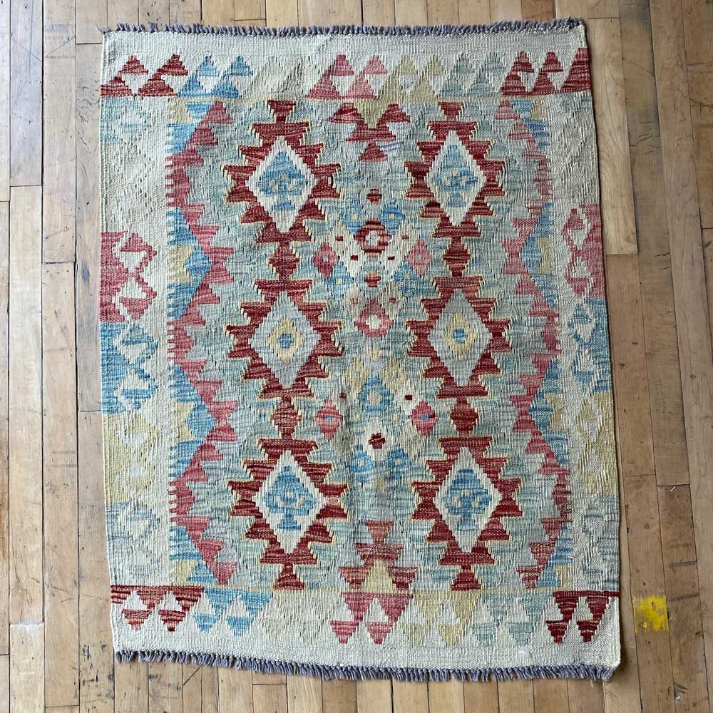 HANDWOVEN KILIM RUG SMALL 112X89 CM | No: 0032